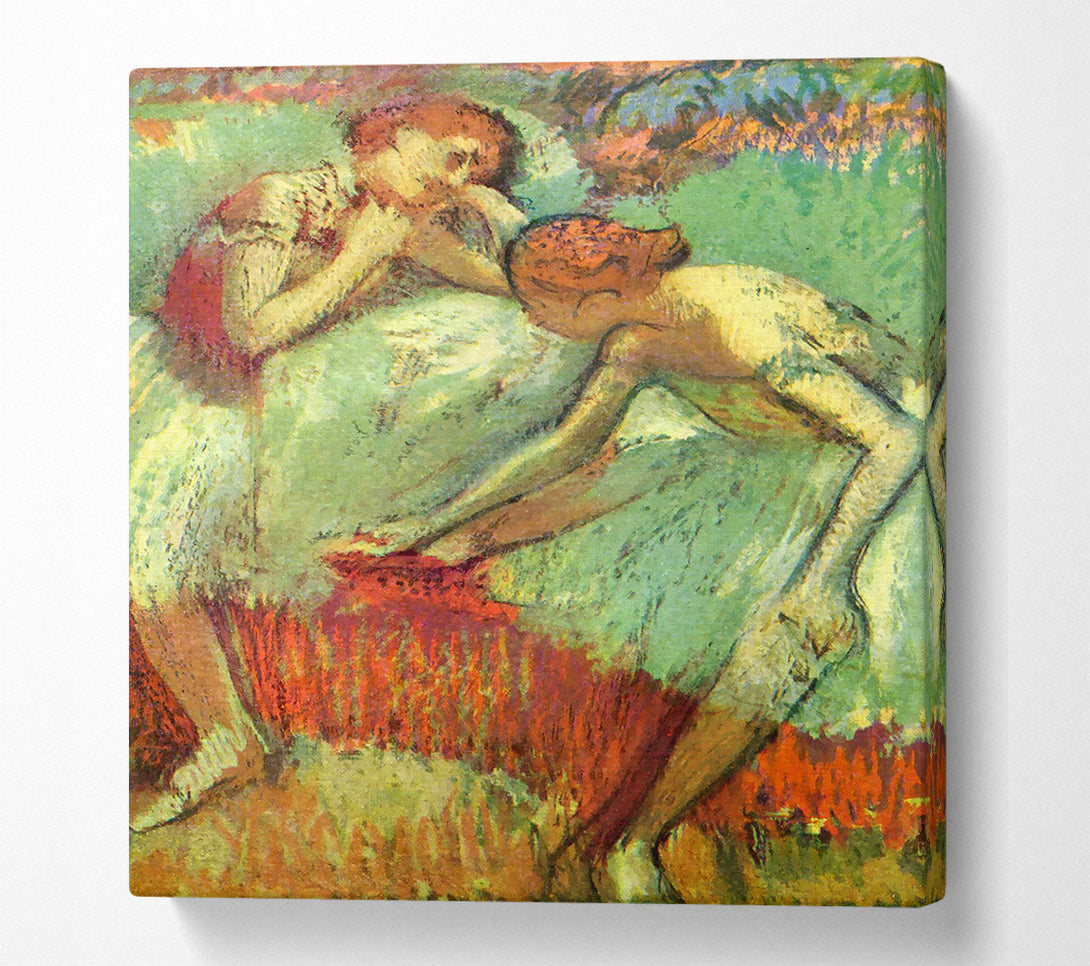  A Canvas Print of Degas Dancers In Green Canvas Wall Art