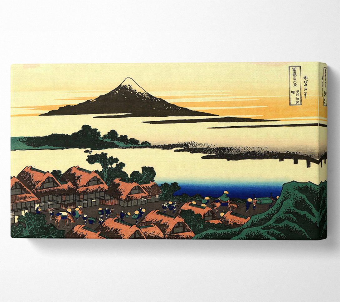  A Canvas Print of Hokusai Dawn At Isawa In The Kai Province Canvas Print