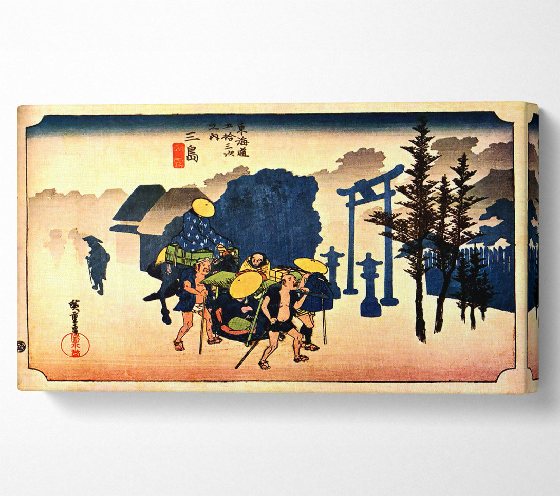  A Canvas Print of Hiroshige Dawn Mist Canvas Print