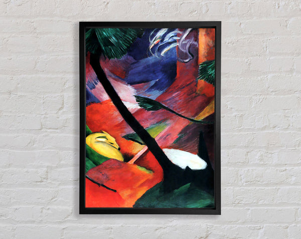Franz Marc Deer In The Forest 2 Framed Print