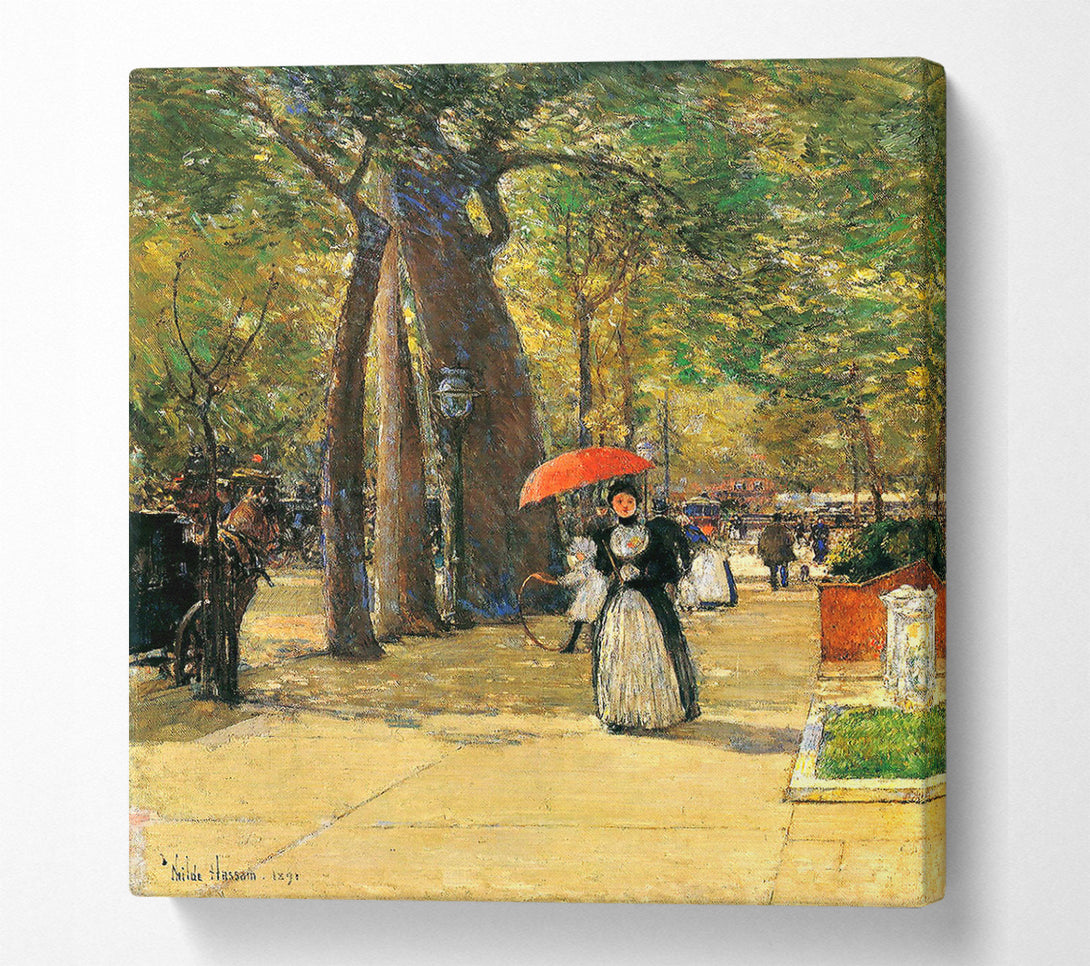  A Canvas Print of Hassam Die Fifth Avenue Beim Washington Square Canvas Print
