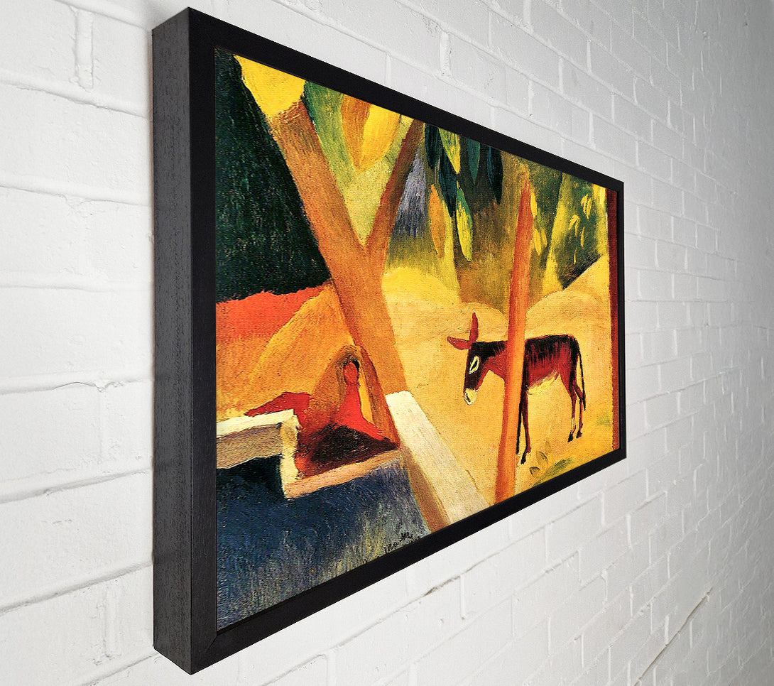  A Canvas Print of August Macke Donkeys In The Palms Canvas Print