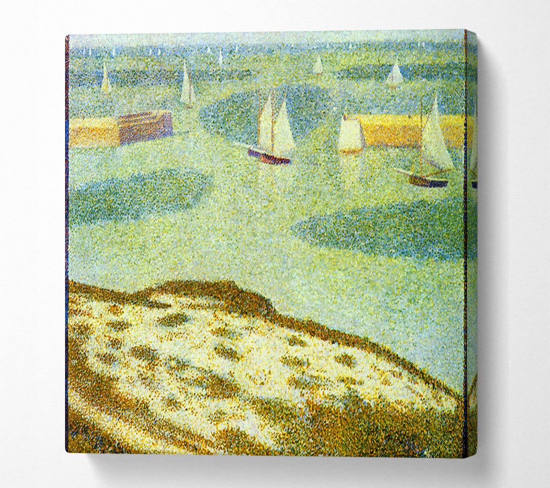  A Canvas Print of Seurat Entrance To Port-En-Bessin Canvas Print
