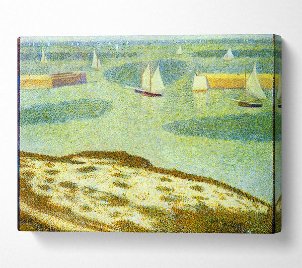  A Canvas Print of Seurat Entrance To Port-En-Bessin Canvas Print