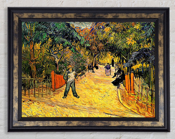 Van Gogh Entrance To The Public Park In Arles Framed Print