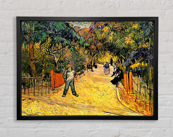 Van Gogh Entrance To The Public Park In Arles Framed Print