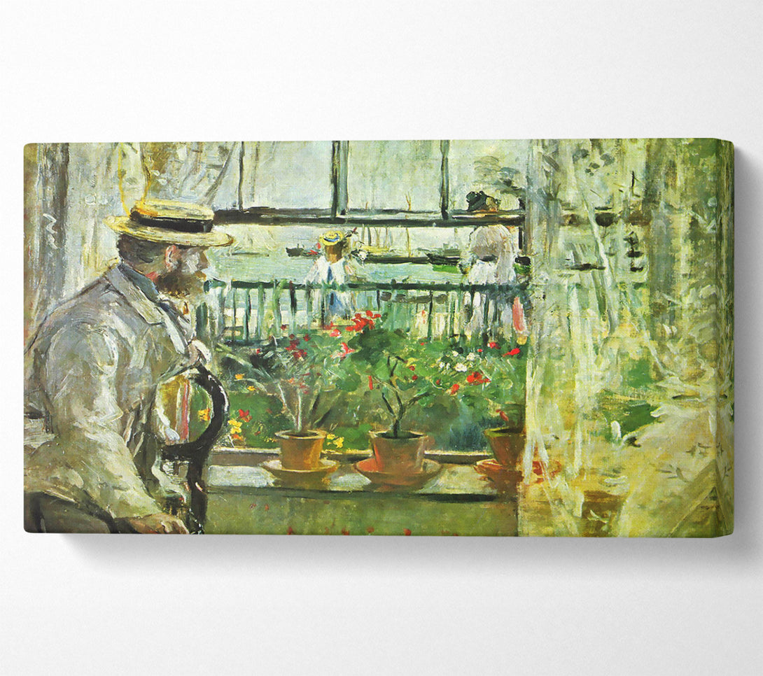  A Canvas Print of Morisot Paints Manet On The Isle Of Wight Canvas Print