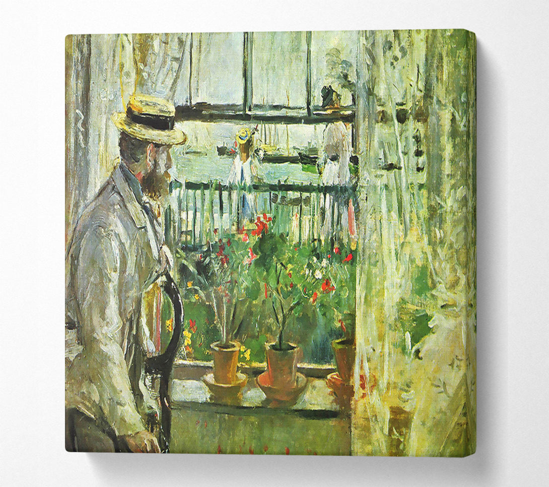  A Canvas Print of Morisot Paints Manet On The Isle Of Wight Canvas Print