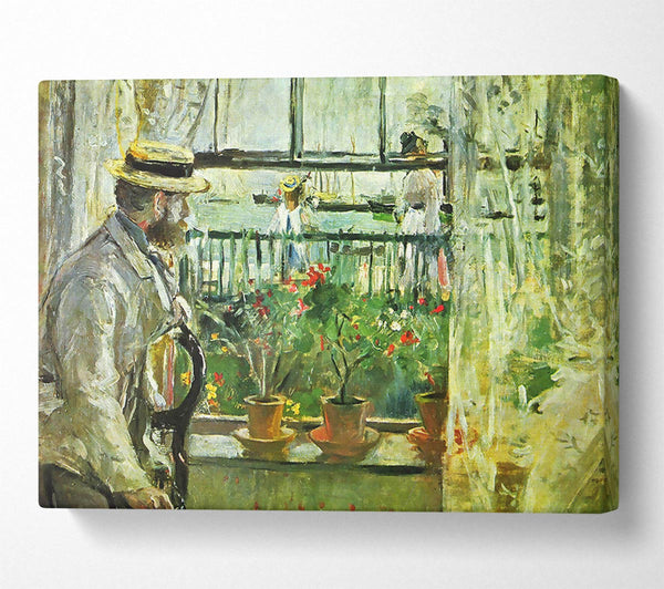  A Canvas Print of Morisot Paints Manet On The Isle Of Wight Canvas Print