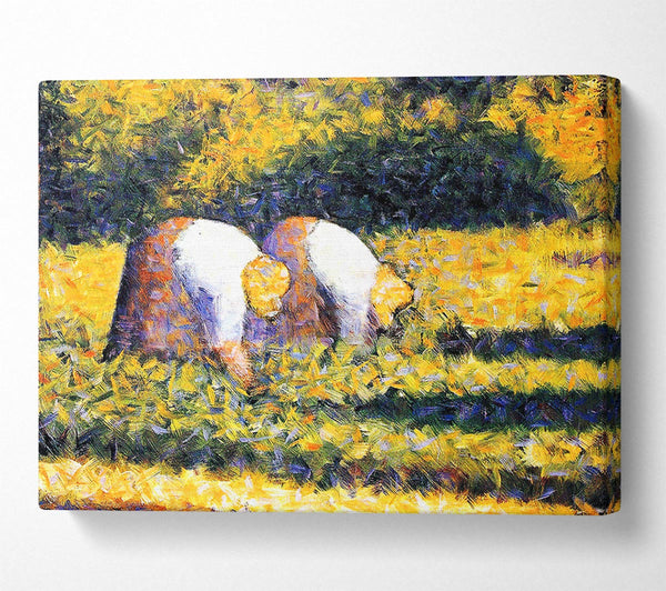  A Canvas Print of Seurat Farmers At Work Canvas Print