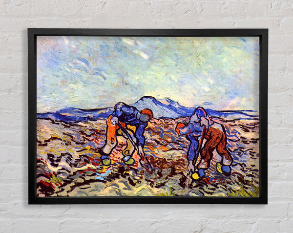 Van Gogh Farmers At Work Framed Print