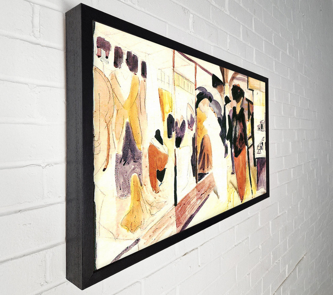  A Canvas Print of August Macke Fashion Shop Porch Canvas Art