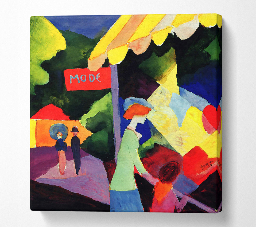  A Canvas Print of August Macke Fashion Window Canvas Wall Art