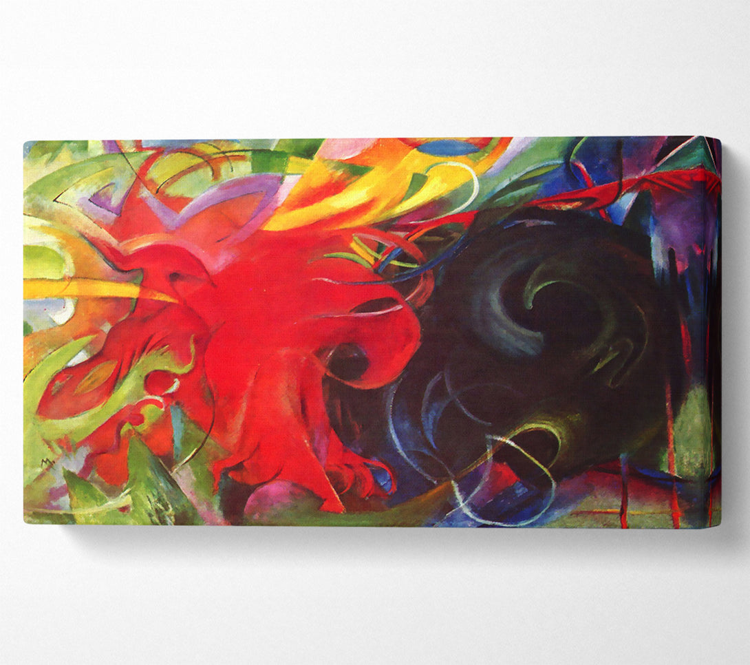  A Canvas Print of Franz Marc Fighting Forms Canvas Art