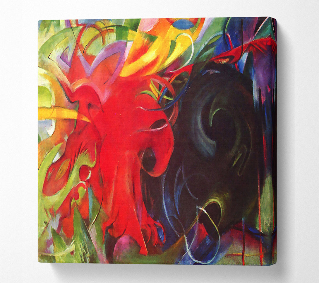  A Canvas Print of Franz Marc Fighting Forms Canvas Art