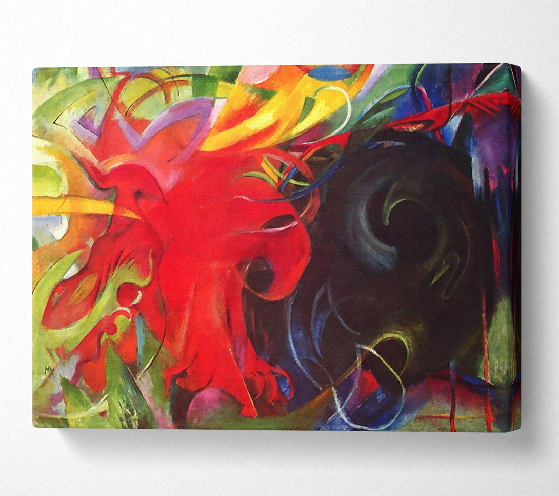  A Canvas Print of Franz Marc Fighting Forms Canvas Art