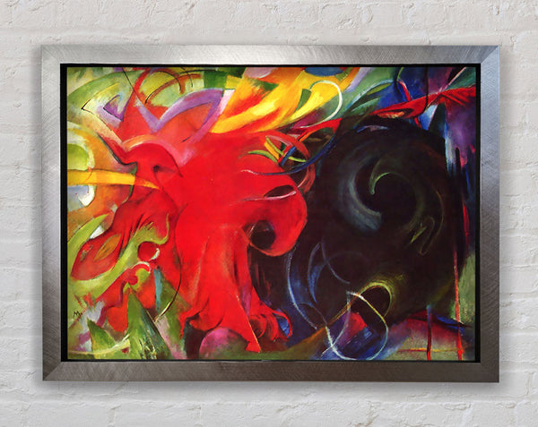 Franz Marc Fighting Forms Framed Print
