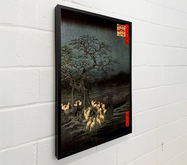 Hiroshige Fire Foxes