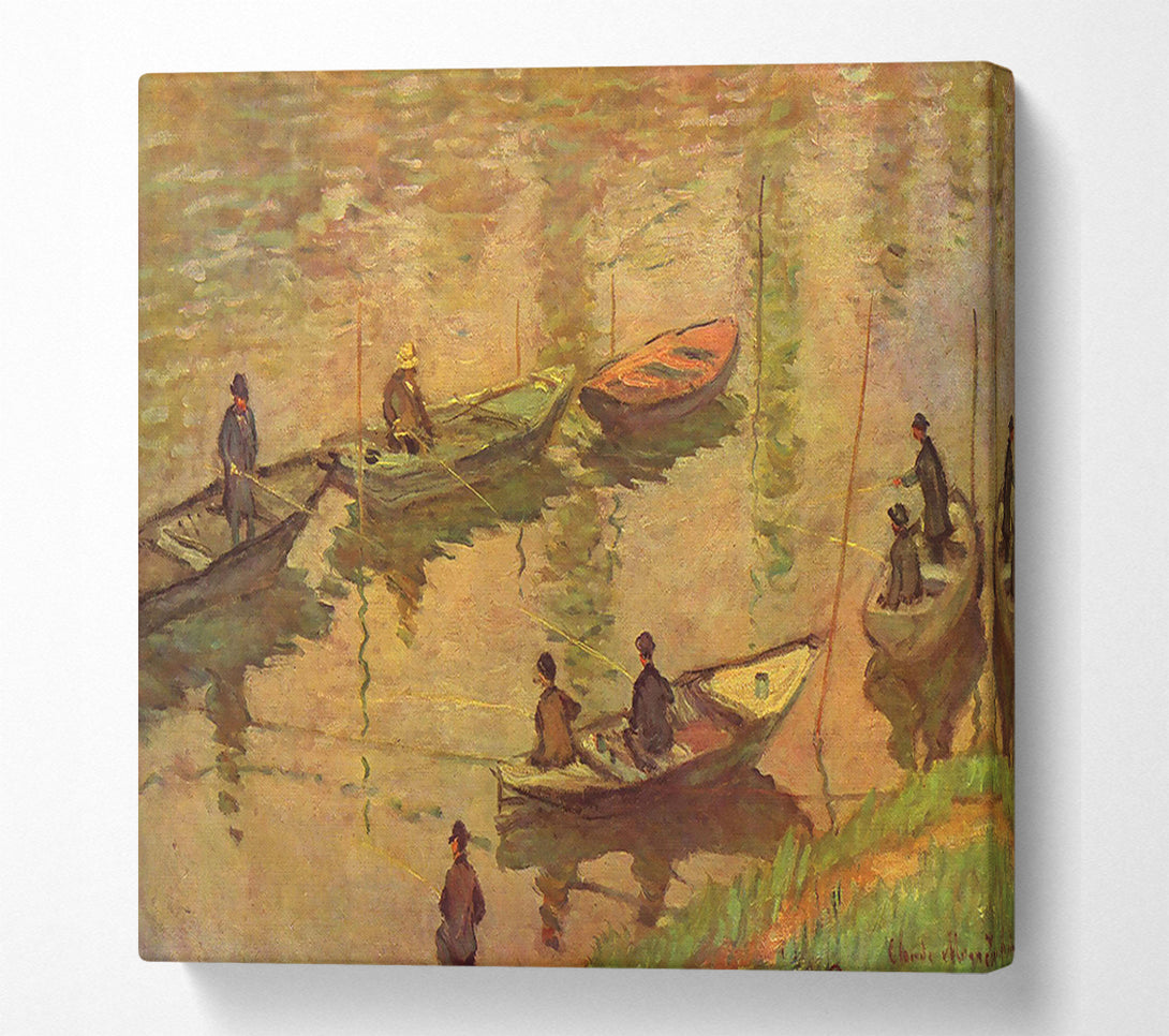  A Canvas Print of Monet Fishermen On The Seine At Poissy Canvas Print