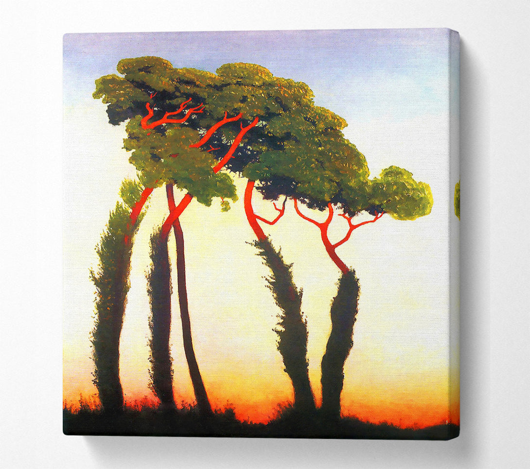  A Canvas Print of Felix Vallotton Five Trees Canvas Wall Art