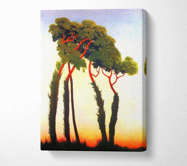  A Canvas Print of Felix Vallotton Five Trees Canvas Wall Art