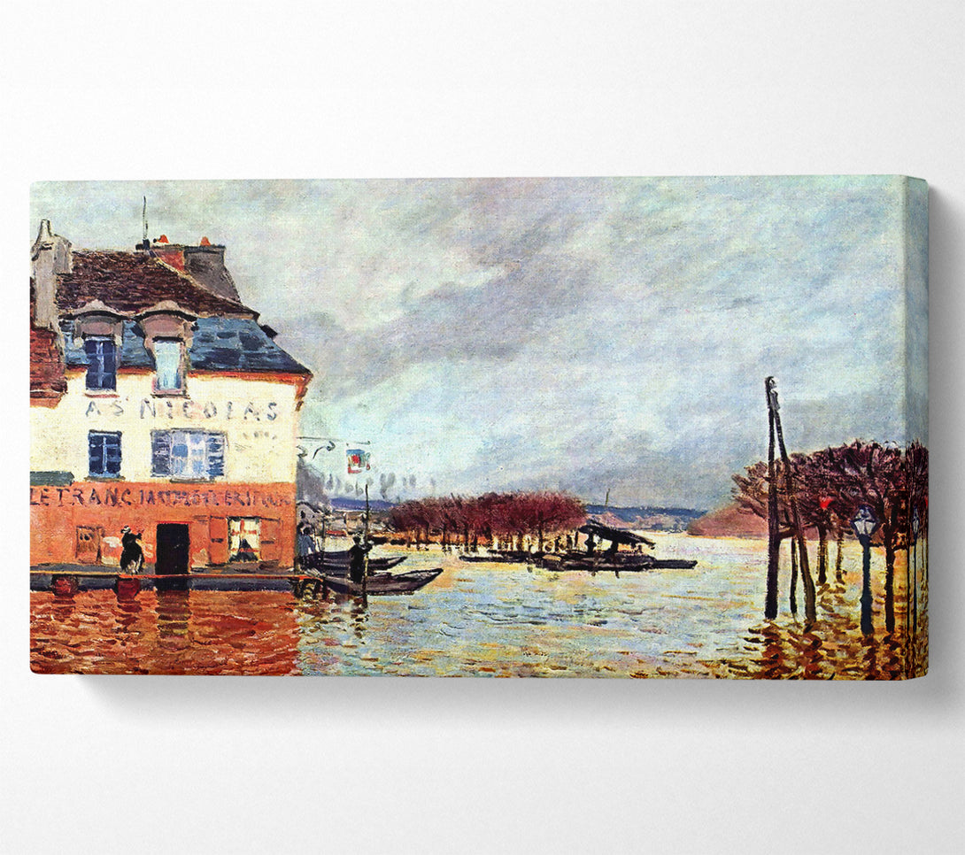  A Canvas Print of Sisley Flood At Port Marly 2 Canvas Print