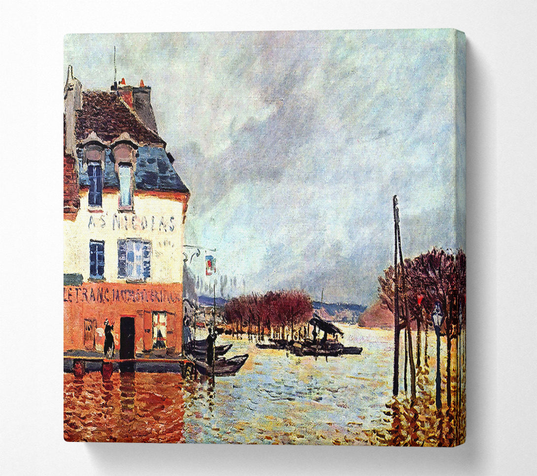  A Canvas Print of Sisley Flood At Port Marly 2 Canvas Print