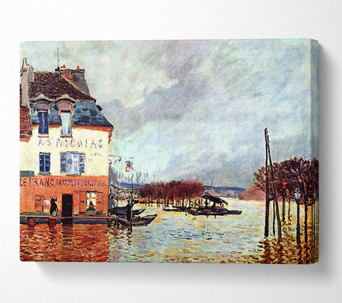  A Canvas Print of Sisley Flood At Port Marly 2 Canvas Print