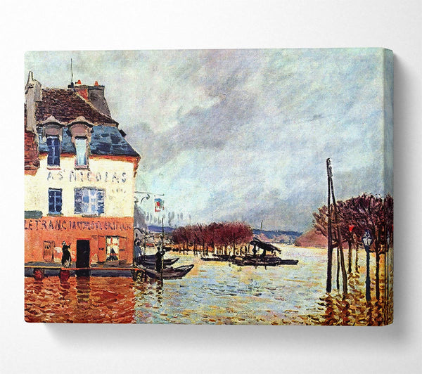  A Canvas Print of Sisley Flood At Port Marly 2 Canvas Print