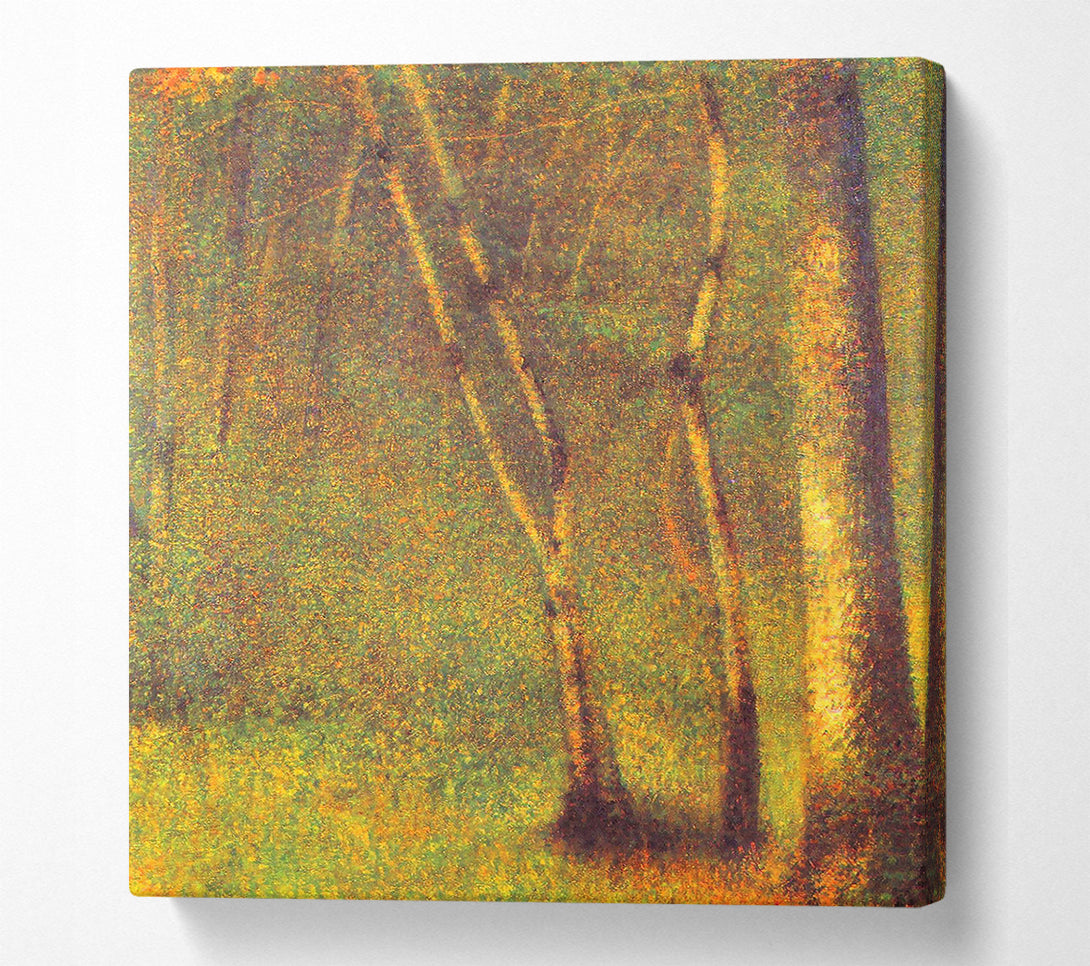  A Canvas Print of Seurat Forest In Pontaubert Canvas Wall Art