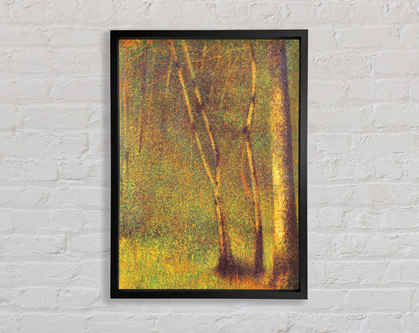 Seurat Forest In Pontaubert Framed Print