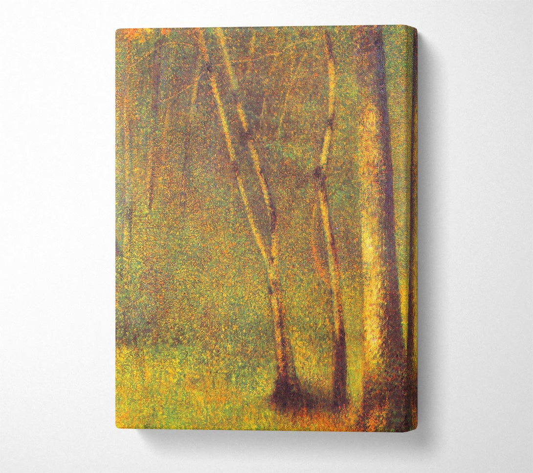  A Canvas Print of Seurat Forest In Pontaubert Canvas Wall Art