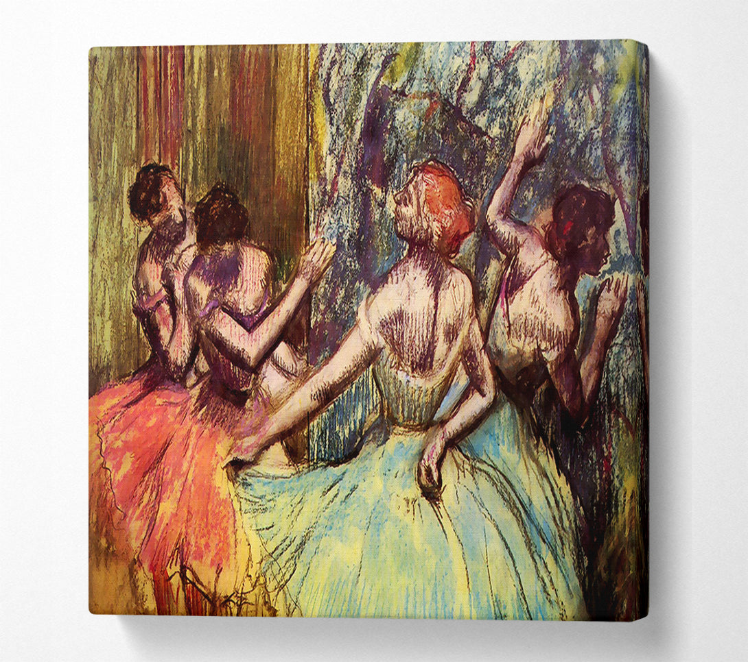  A Canvas Print of Degas Four Dancers Behind The Scenes Canvas Art