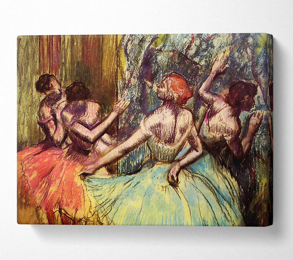  A Canvas Print of Degas Four Dancers Behind The Scenes Canvas Art