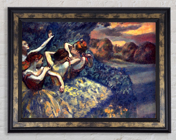 Degas Four Dancers Framed Print