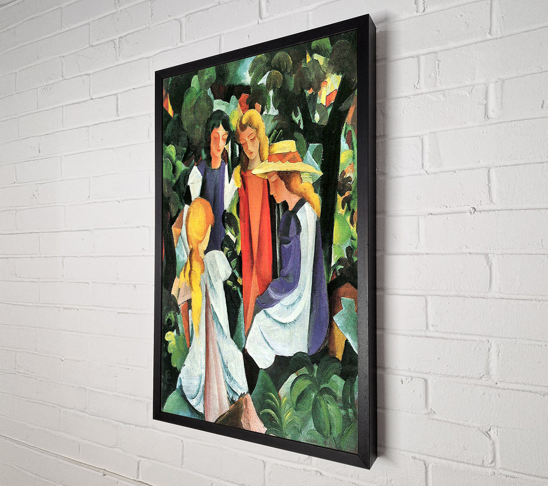  A Canvas Print of August Macke Four Girls Canvas Art