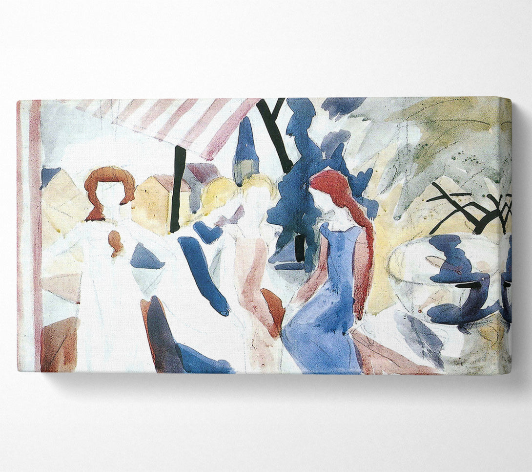  A Canvas Print of August Macke Four Girls On Altane Canvas Wall Art