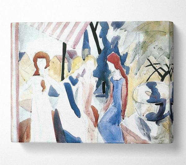  A Canvas Print of August Macke Four Girls On Altane Canvas Wall Art