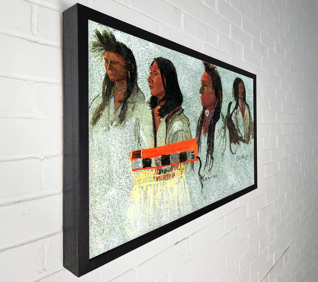  A Canvas Print of Bierstadt Four Indians Canvas Art