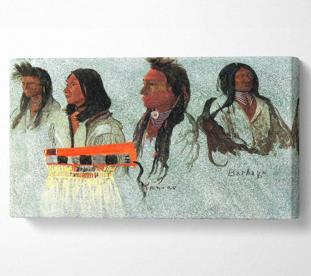  A Canvas Print of Bierstadt Four Indians Canvas Art