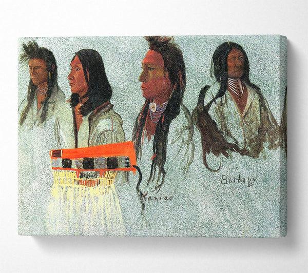  A Canvas Print of Bierstadt Four Indians Canvas Art