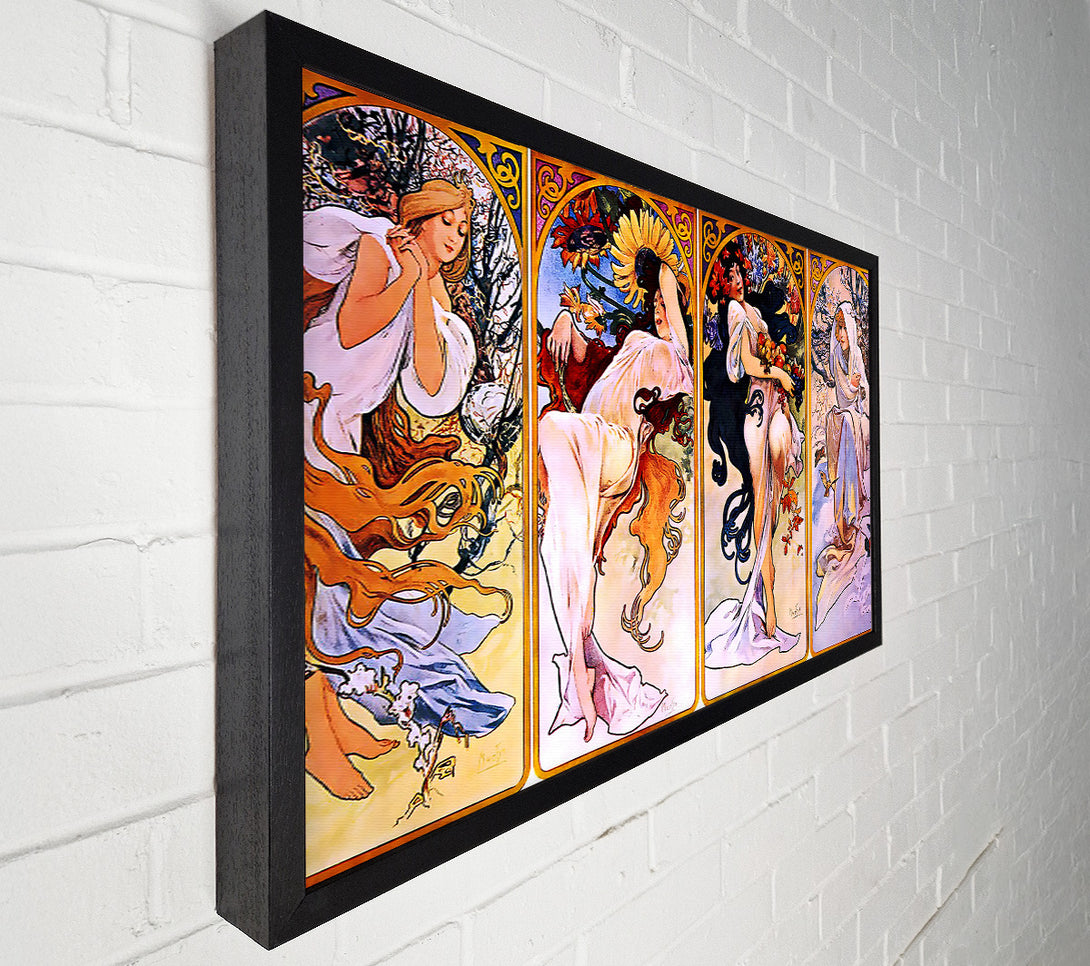  A Canvas Print of Alphonse Mucha Four Seasons Canvas Print