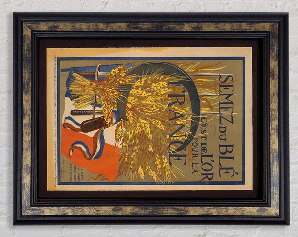 French Poster Framed Print