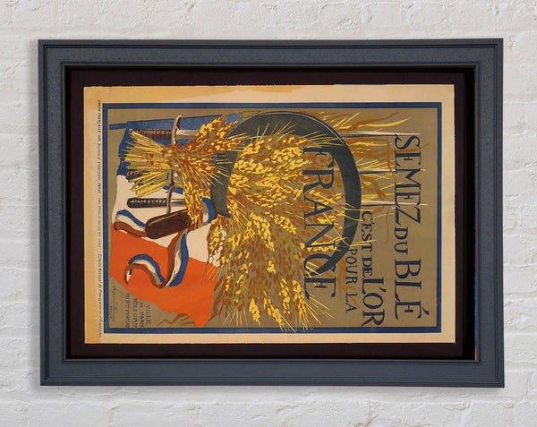 French Poster Framed Print