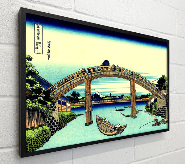 Hokusai Fuji Seen Through The Mannen Bridge