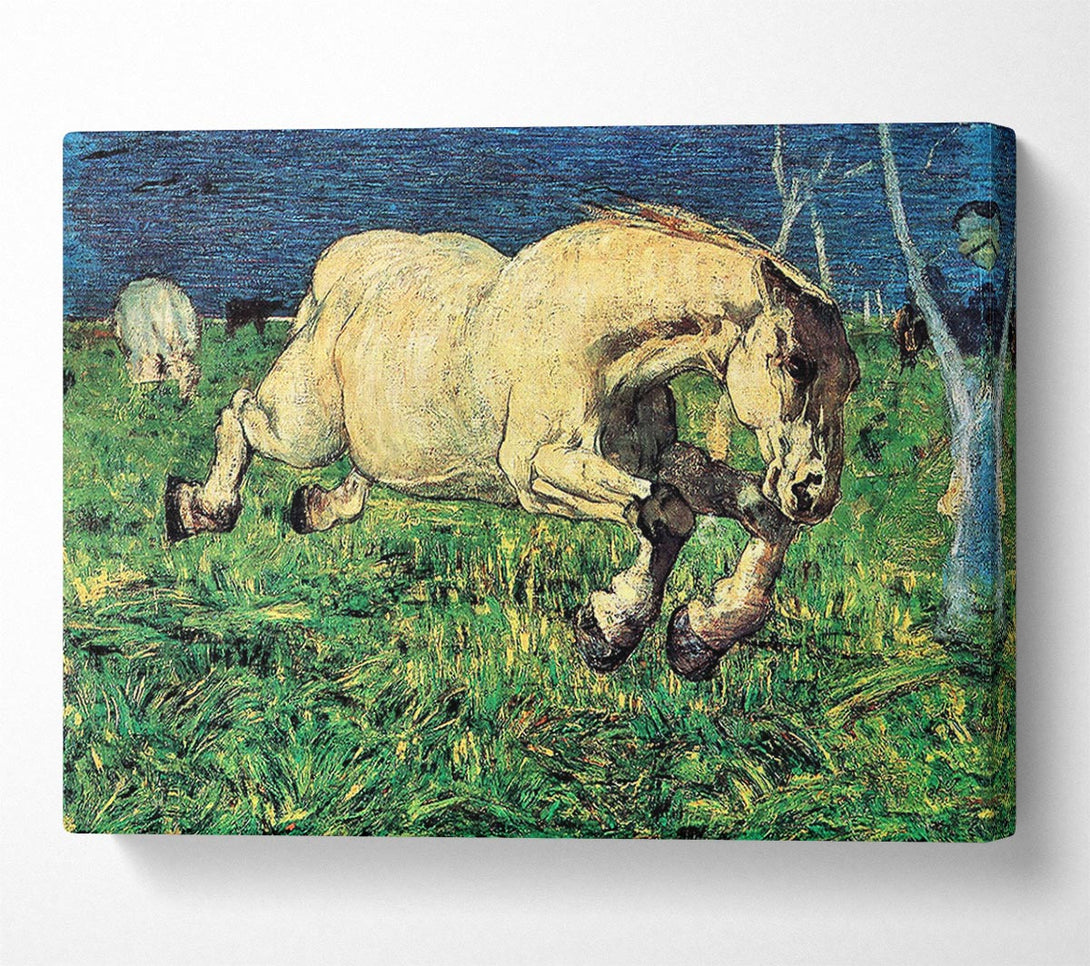 A Canvas Print of Segantini Galloping Horse Canvas Print
