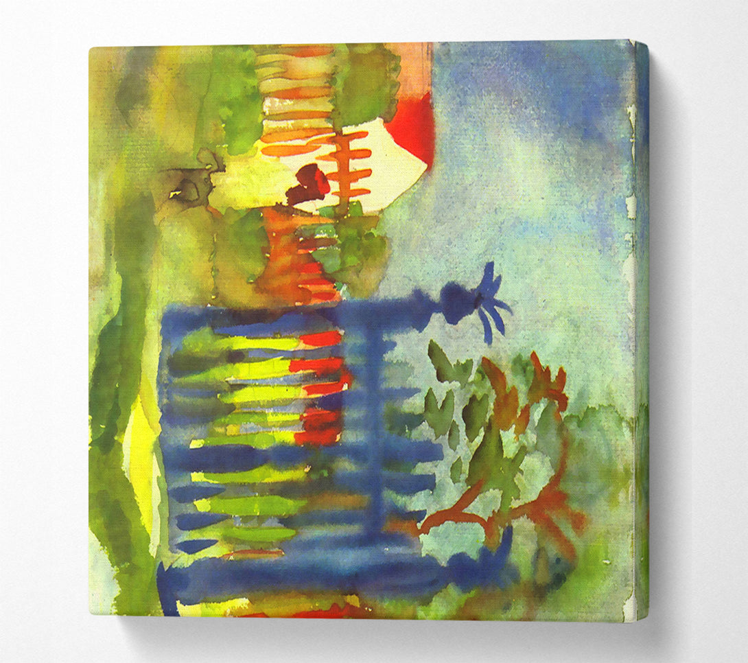  A Canvas Print of August Macke Garden Gate Canvas Print