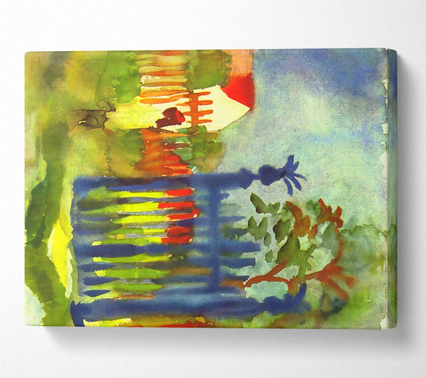  A Canvas Print of August Macke Garden Gate Canvas Print