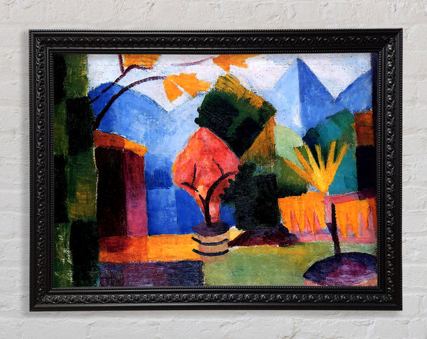 August Macke Garden On The Lake Of Thun Framed Print
