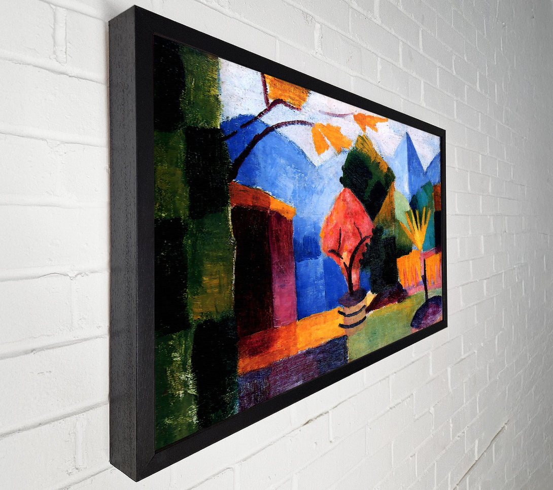  A Canvas Print of August Macke Garden On The Lake Of Thun Canvas Print